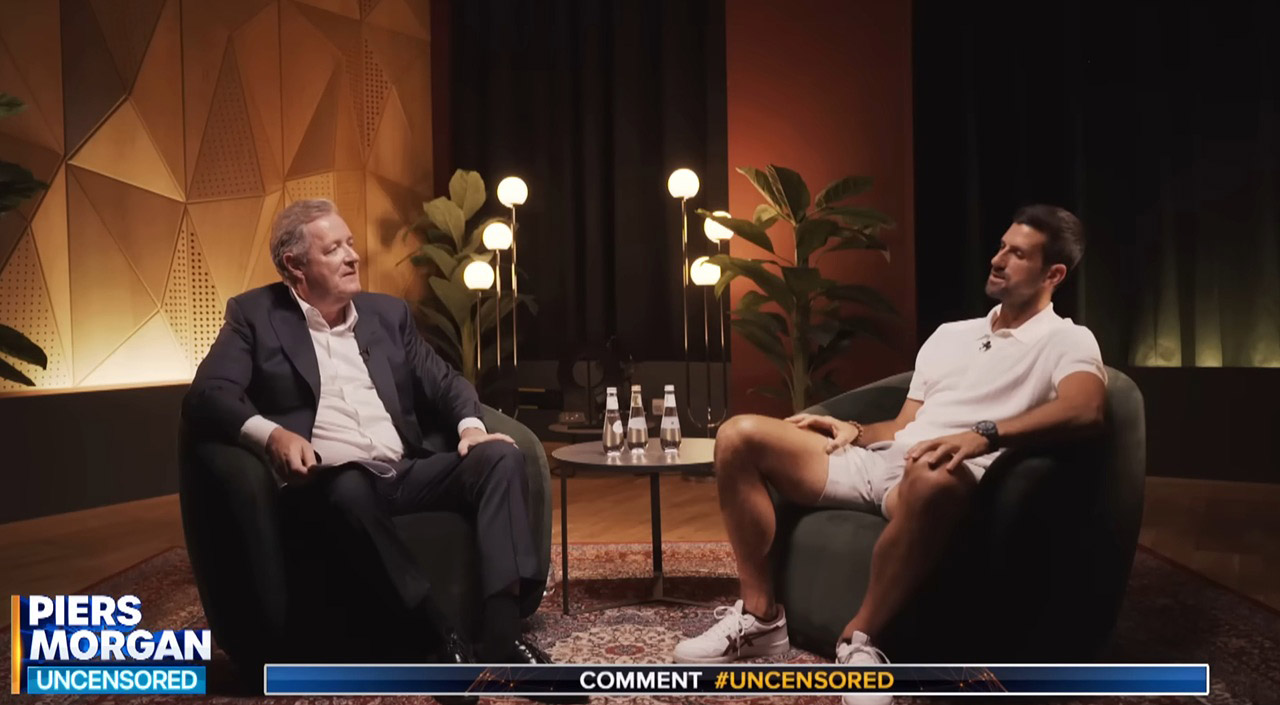 Piers Morgan, Novak Djokovič